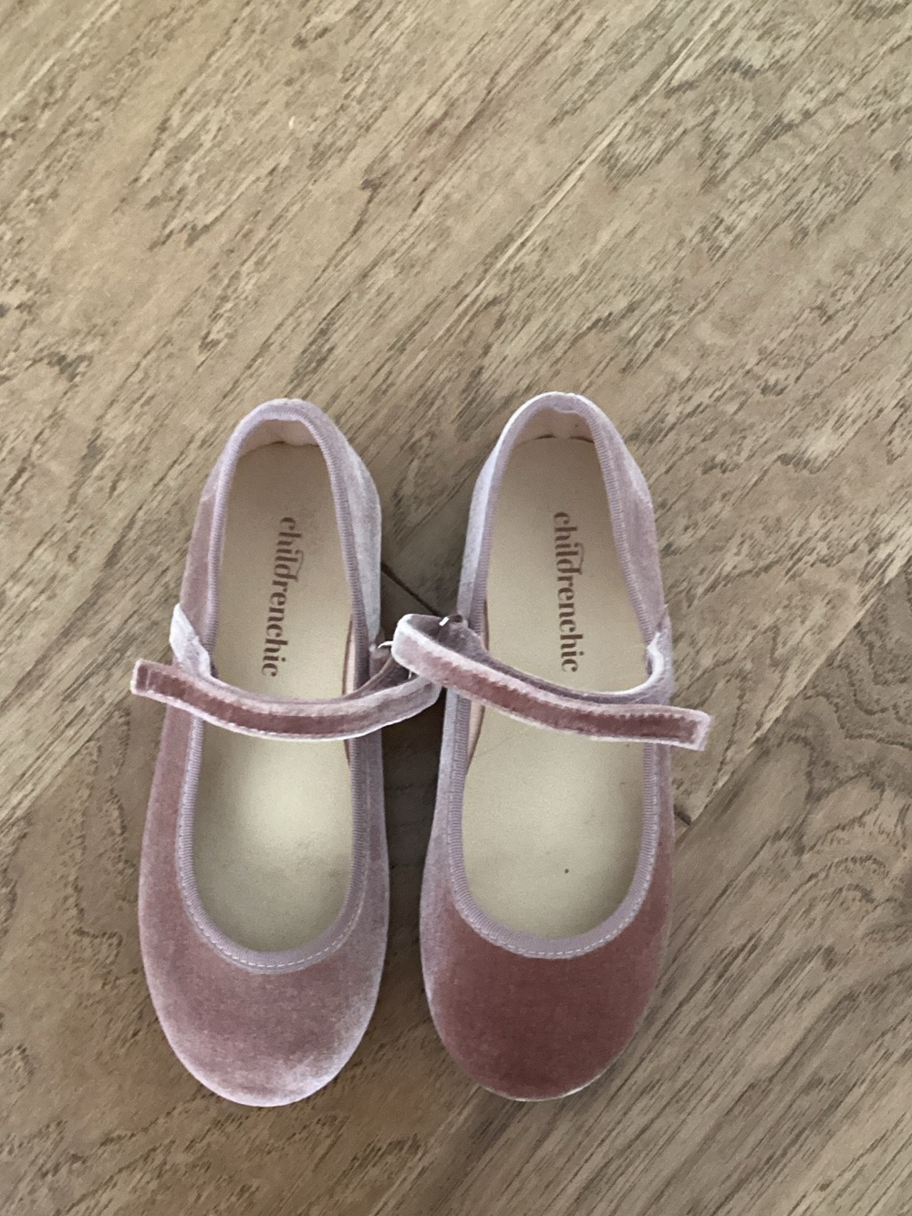 Childrenchic Pink Velvet Mary Jane Kids Shoes
